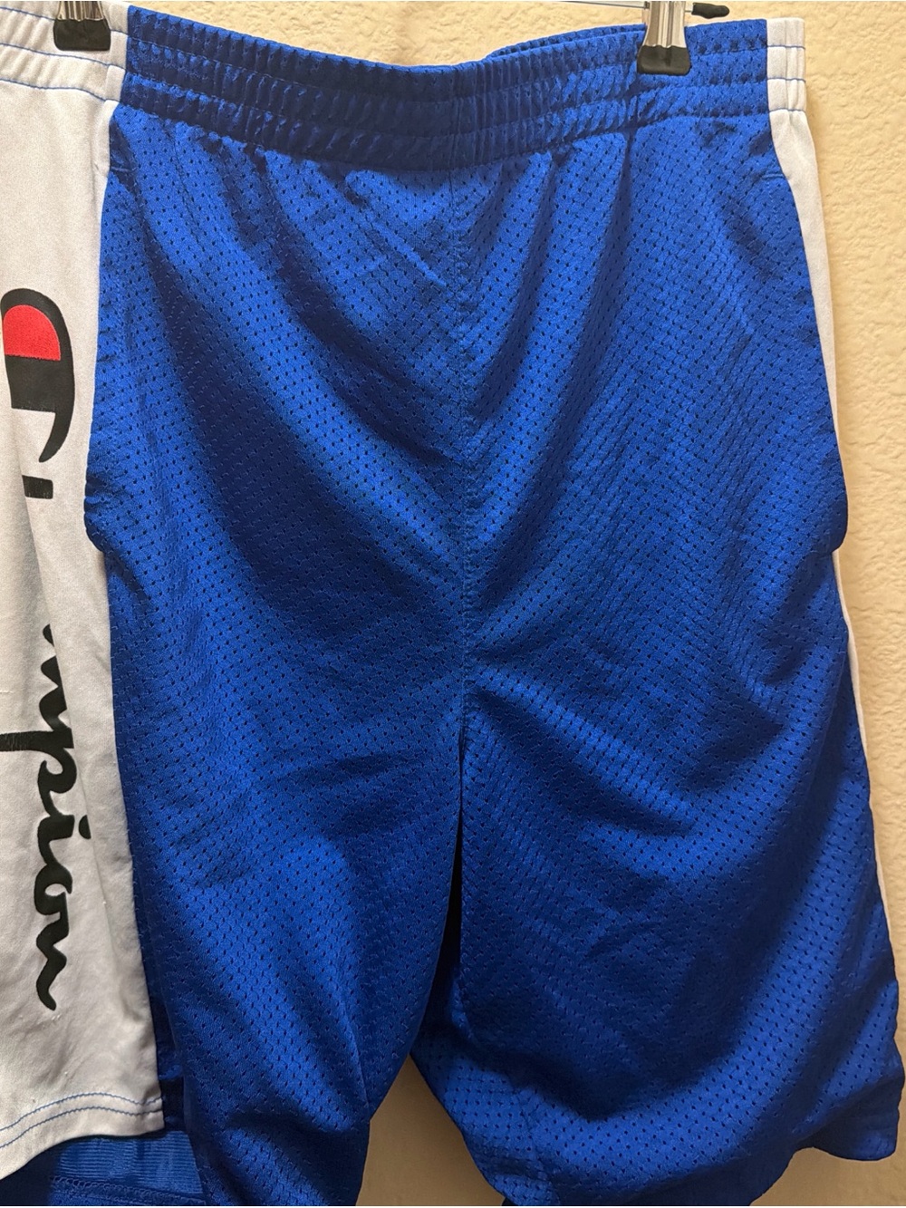Boys Blue Mesh Athletic Shorts